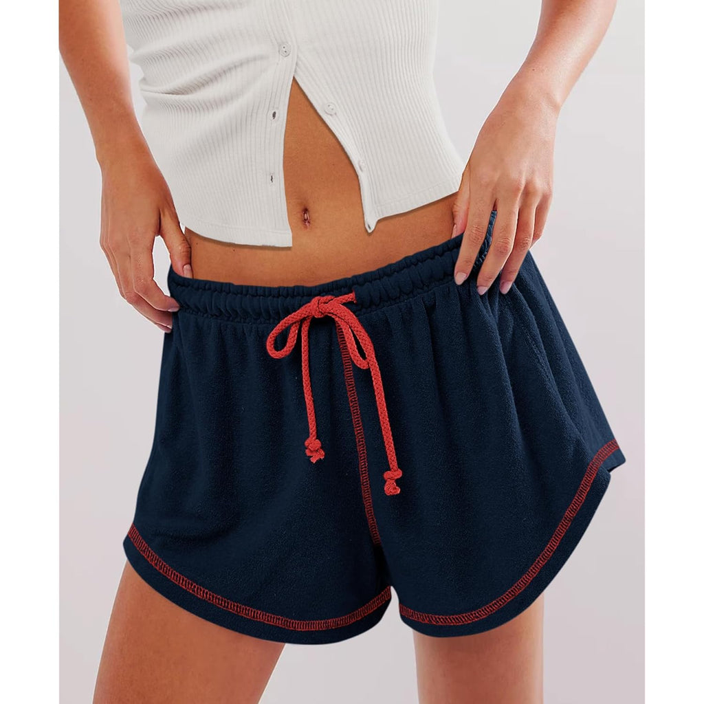 Womenâs Casual Shorts Comfy Drawstring Elastic Waist Summer Beach Workout Lounge Shorts for Women