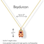 Baydurcan 14K Golden Plated Pendant Necklaces for Women - Positive Flamingo Capybara Giraffe Peace Gifts for Friends Sister Daughter, Birthday, Christmas, Graduation Gifts