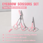 Eyebrow Kit, 17 in 1 Tweezers for Women Facial Hair, Hair Scissors with Comb, Eyebrow Trimmer, Brow Brushes, Hair Tools Travel Bag, Professional Grooming Tweezer Set