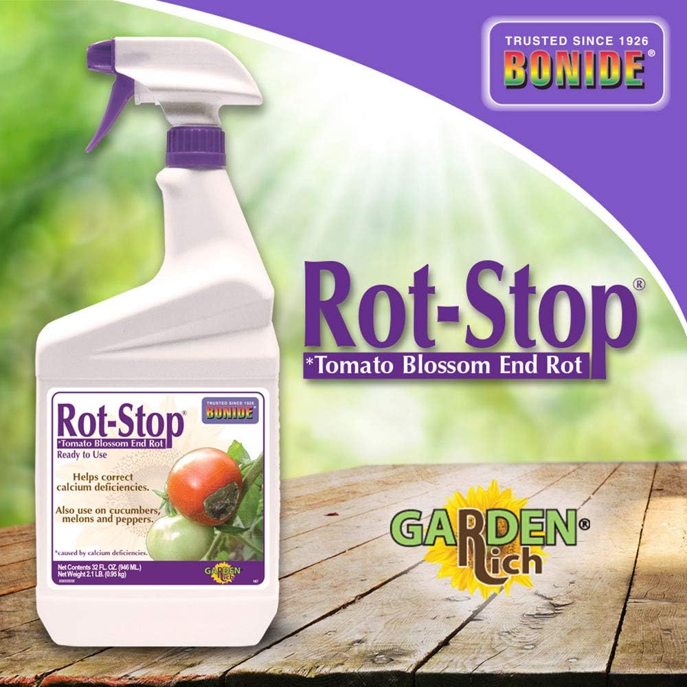 Bonide Rot-Stop Tomato Blossom End Rot, 32 Oz Ready-To-Use Spray | Garden Fertilizer For Calcium Deficiency In Plants