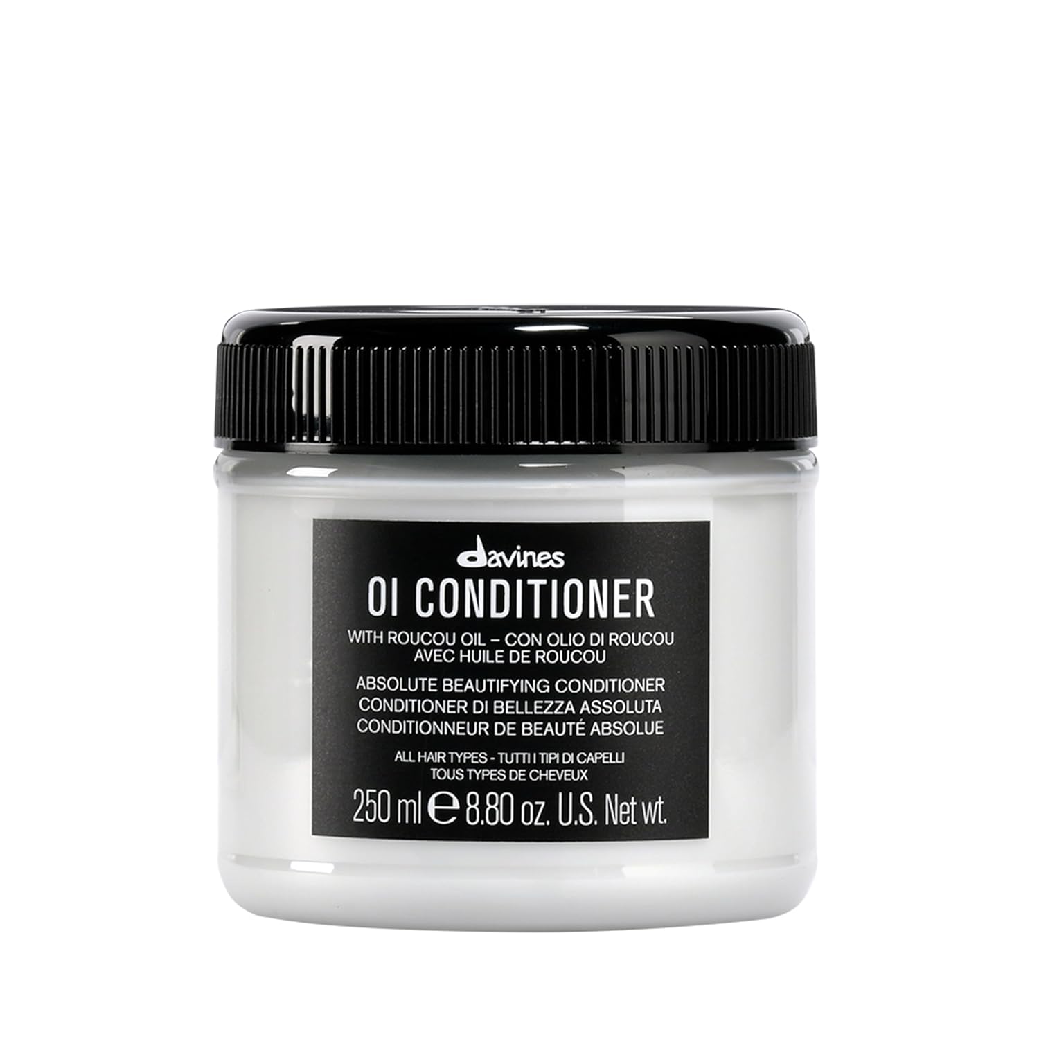 Davines OI Conditioner, Rich Creamy Hydrating Conditioner for All Hair Types - Accelerates Drying, Protects Structure & Adds Shine with Antioxidant Roucou Oil - Softens & Detangles