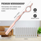 Feisier Hair Razors For Cutting Hair, Professional Styling Texturizing Razor, Stainless Steel Thinning Razor Kit With 10 Replacement Blades, Premium Texture Cutting Razor For Salon And Home