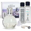 Maison Berger Lampe Berger Starter Kit, Round Lamp + 2 Refills | Round Lamp Starter Kit, 2 X 250 Ml Refills (Ocean Breeze & So Neutral), Helps Neutralize Odors, Made In France