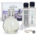 Maison Berger Lampe Berger Starter Kit, Round Lamp + 2 Refills | Round Lamp Starter Kit, 2 X 250 Ml Refills (Ocean Breeze & So Neutral), Helps Neutralize Odors, Made In France