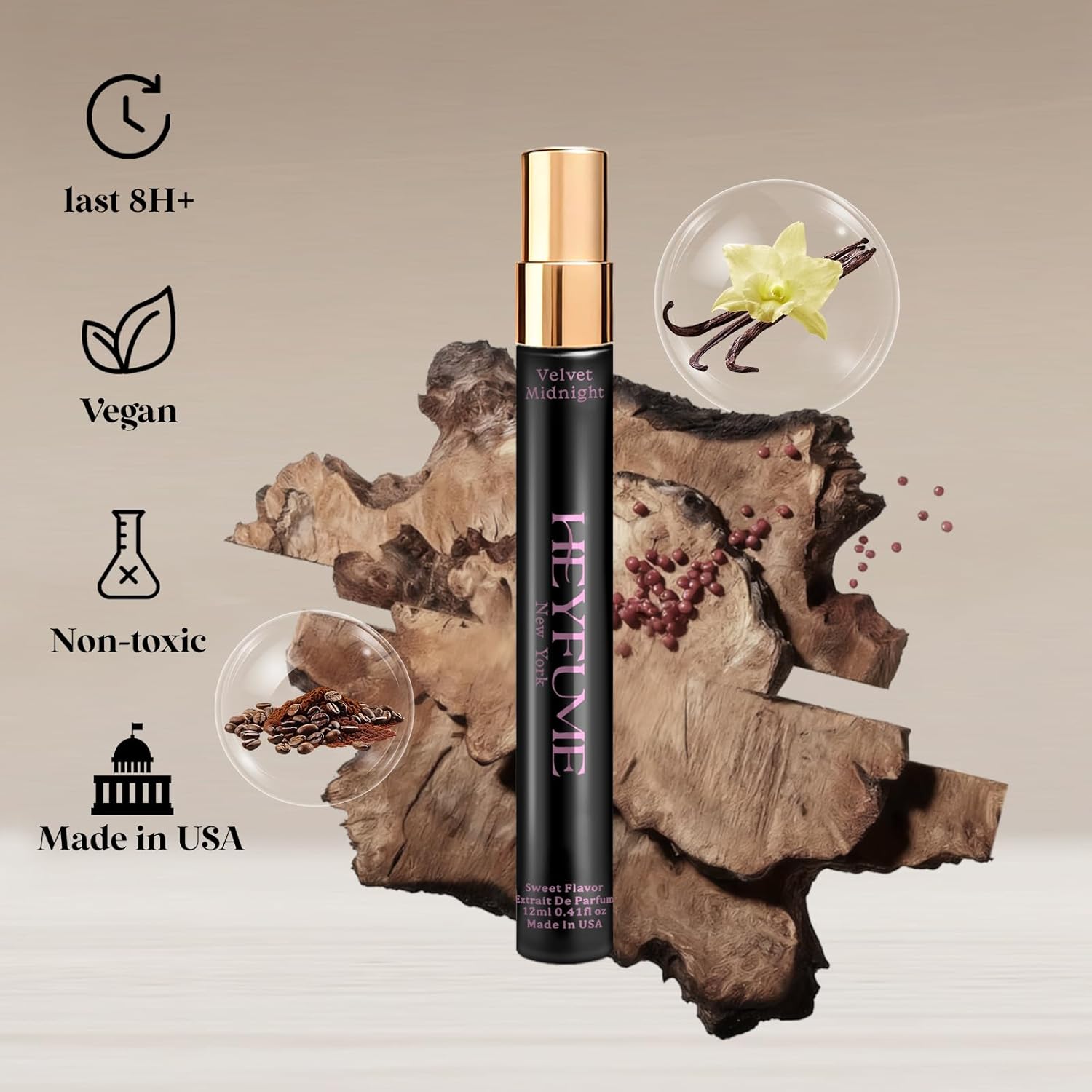 Pheromones Perfumes for Women Mini: Eau De Parfum Inspired By B-LACK O-Pium- Premium Amber Vanilla Sent Blend - Long Lasting Travel Size Pen Spray 0.41 fl for Female Made in USA