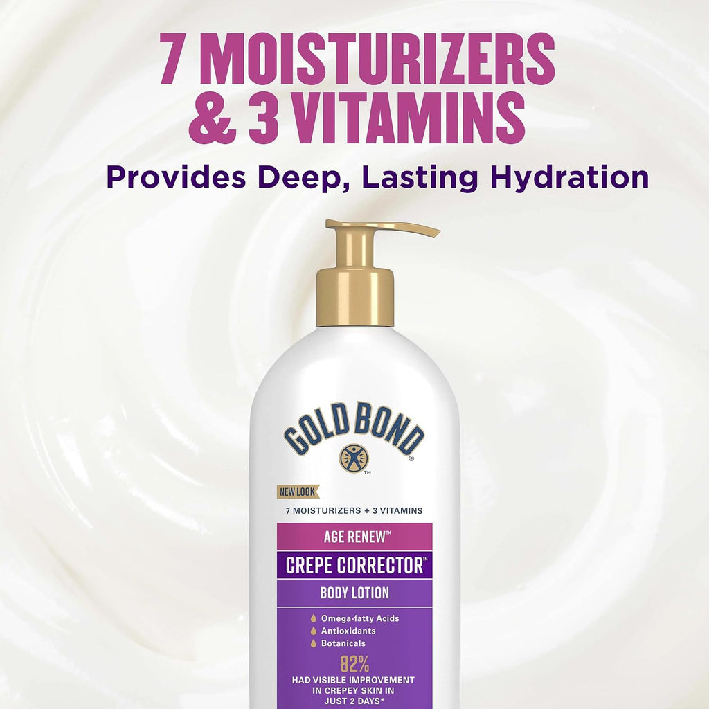 Gold Bond Age Renew Crepe Corrector Body Lotion, Replenishing & Smoothing Formula, Gold Bond Crepe Corrector Body Lotion, 14 Oz