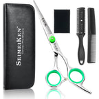 Hair Cutting Scissors - 6" Professional Japanese 440C Stainless Steel Barber Scissors - Razor Sharp Hair Shears Kit With Comb & Case - For Women, Men, Salon & Home Use