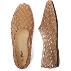 Heva Women'S Jelly Mesh Flats Breathable Clear Hollow Shoes Summer Beach Jellies Ballet Sandals