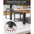 Over The Sink Dish Drying Rack - Adjustable 2 Tier Large Capacity Stainless Steel Drainer With Cutlery & Utensil Holders, Kitchen Storage & Organization, 30"-33.9" L X 11" W X 21.5" H, Black