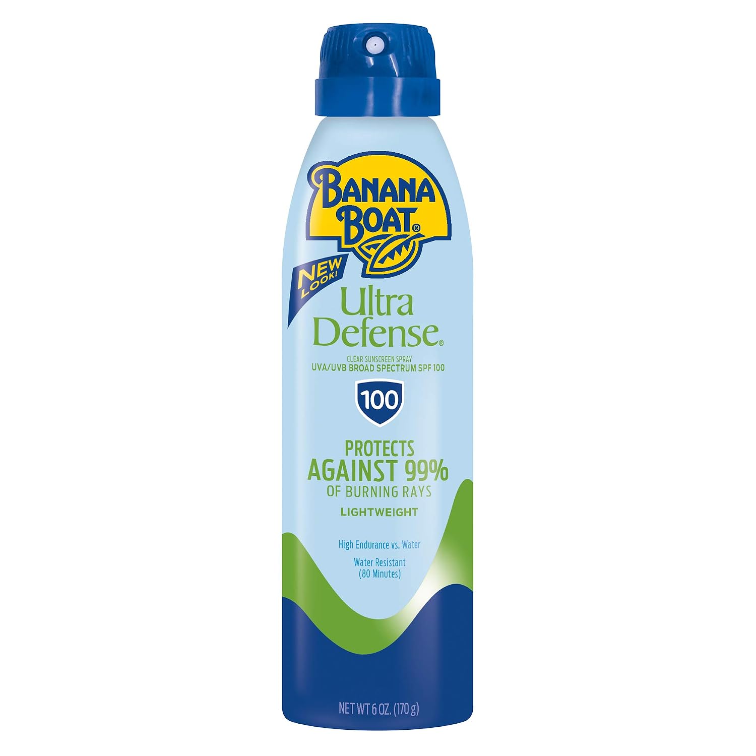 Banana Boat Ultra Defense Clear Sunscreen Spray Spf 100, 6Oz | Lightweight Sunscreen, Banana Boat Spf 100, Water Resistant, 6Oz