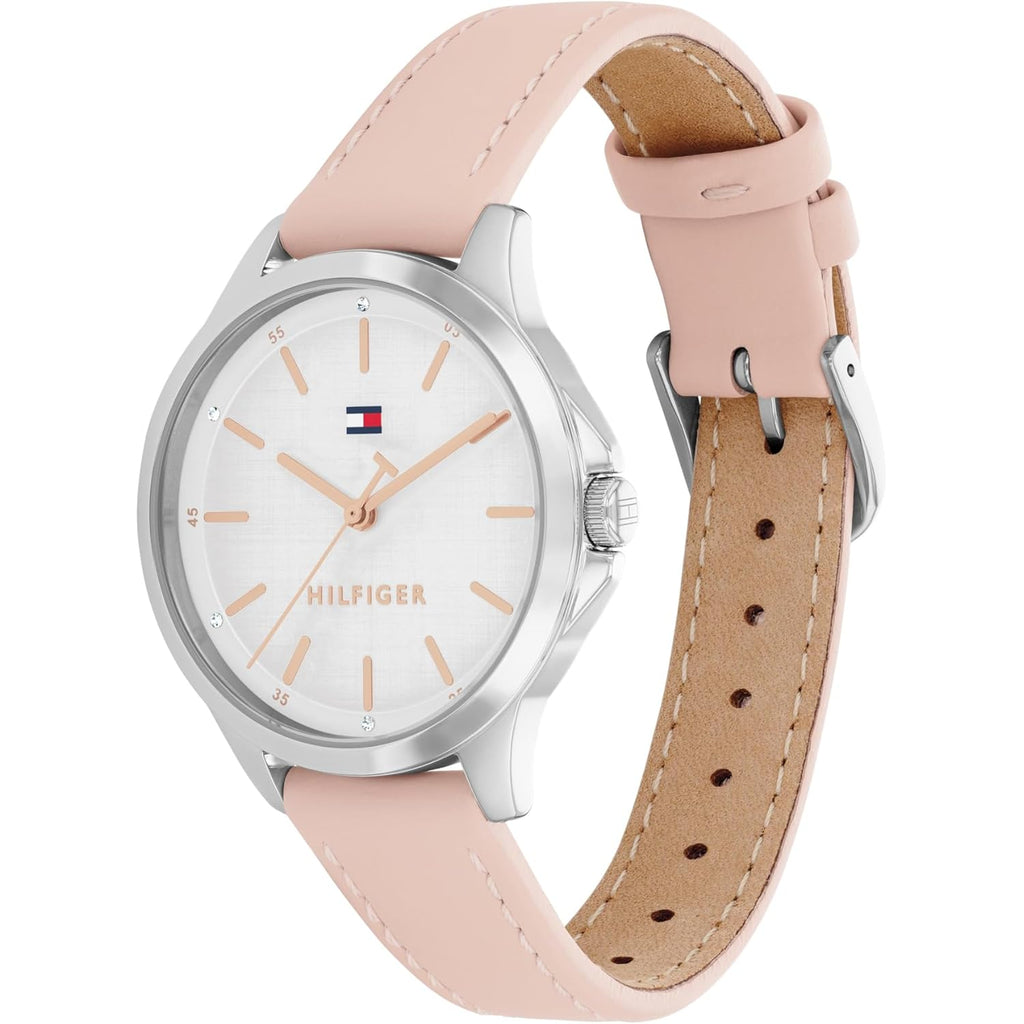 Tommy Hilfiger Women's 3-Hand Quartz Watch - Round Case - Crystal Accents - Sporty Classic Style - Gift for Her 34mm