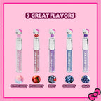 Hello Kitty 5 Pc Plant Based, Moisturizing Lip Gloss Makeup Set For Girls Kids Toddlers, Perfect For Parties Sleepovers Makeovers Birthday Gift For Girls 3 Yrs+ By Townley Girl