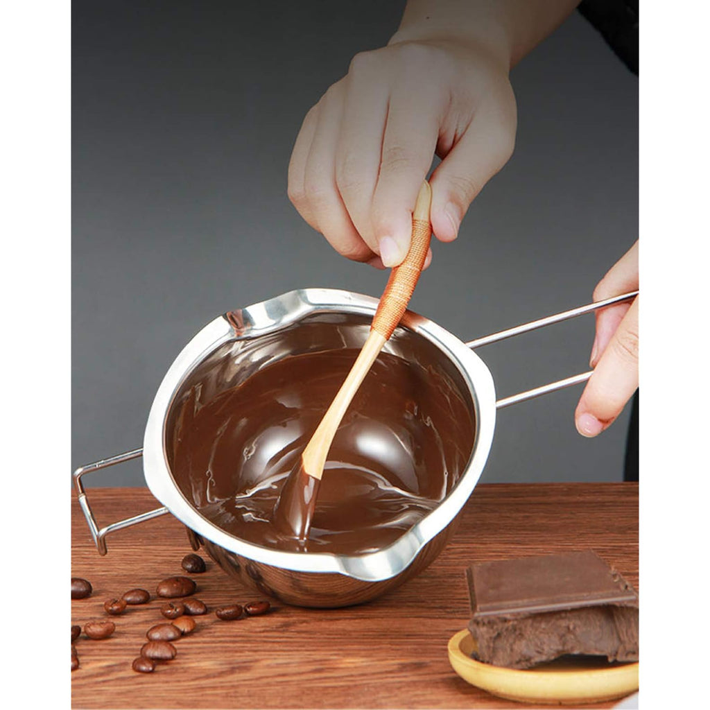 Stainless Steel Double Boiler Pot for Melting Chocolate, Candy and Candle Making (18/8 Steel, 2 Cup Capacity, 480ML)