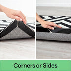 GORILLA GRIP® Rug Gripper Pads, Extra Long Reusable Double-Sided Adhesives Keep Area Rugs Corners Flat, Grips Hardwood, Tile and Laminate Floors, Renter Friendly, Holds Down Carpet in Place, 8 Pcs