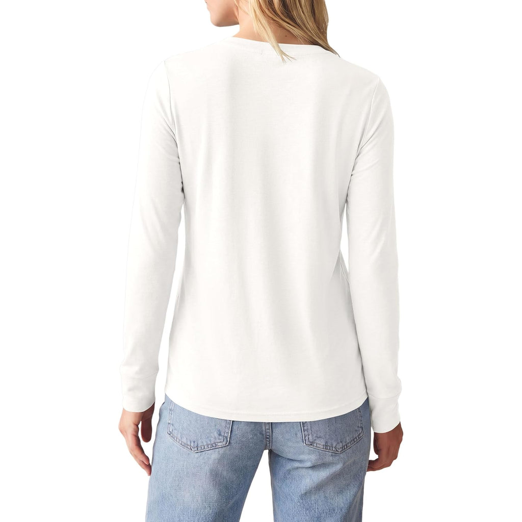 Prettygarden Long Sleeve Tshirts Shirts For Women Clothing | Soft Comfy Cotton Tees, Loose Fitting Tops, Crew Neck Underscrubs, Basic Fall Clothes For Daily Wear & Casual Outings