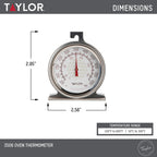 Taylor Large 2.5 Inch Dial Kitchen Cooking Oven Thermometer, Analog