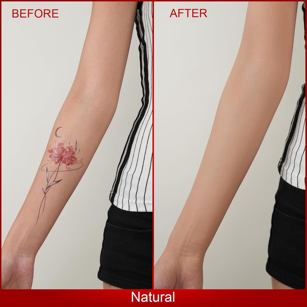 Tattoo Cover Up Makeup Waterproof,No Transfer Body Coverage Perfector,Full Coverage Body Foundation & Tattoo Concealer(Light)