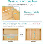 Vtopmart 8 Pack 6" Tall Upgrade Drawer Dividers For Big And Deep Drawer, 12.8"-22.3" Adjustable Expandable Dresser Drawer Organizer, Clear Plastic Separators For Dresser, Baby Supplies, Kitchenware