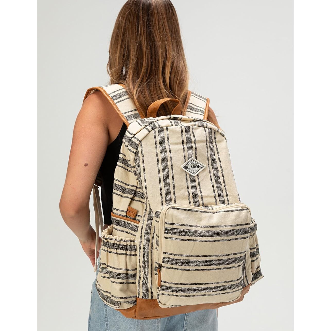 Billabong Womens Home Abroad Backpack, Black & White