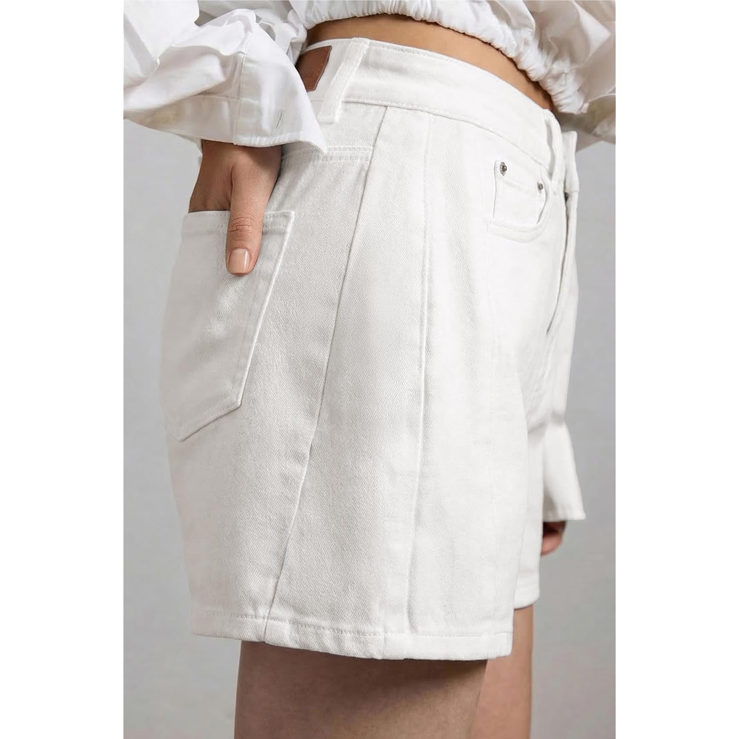 Women's Jean Shorts High Waisted Stretchy Casual Side Seam Denim Shorts