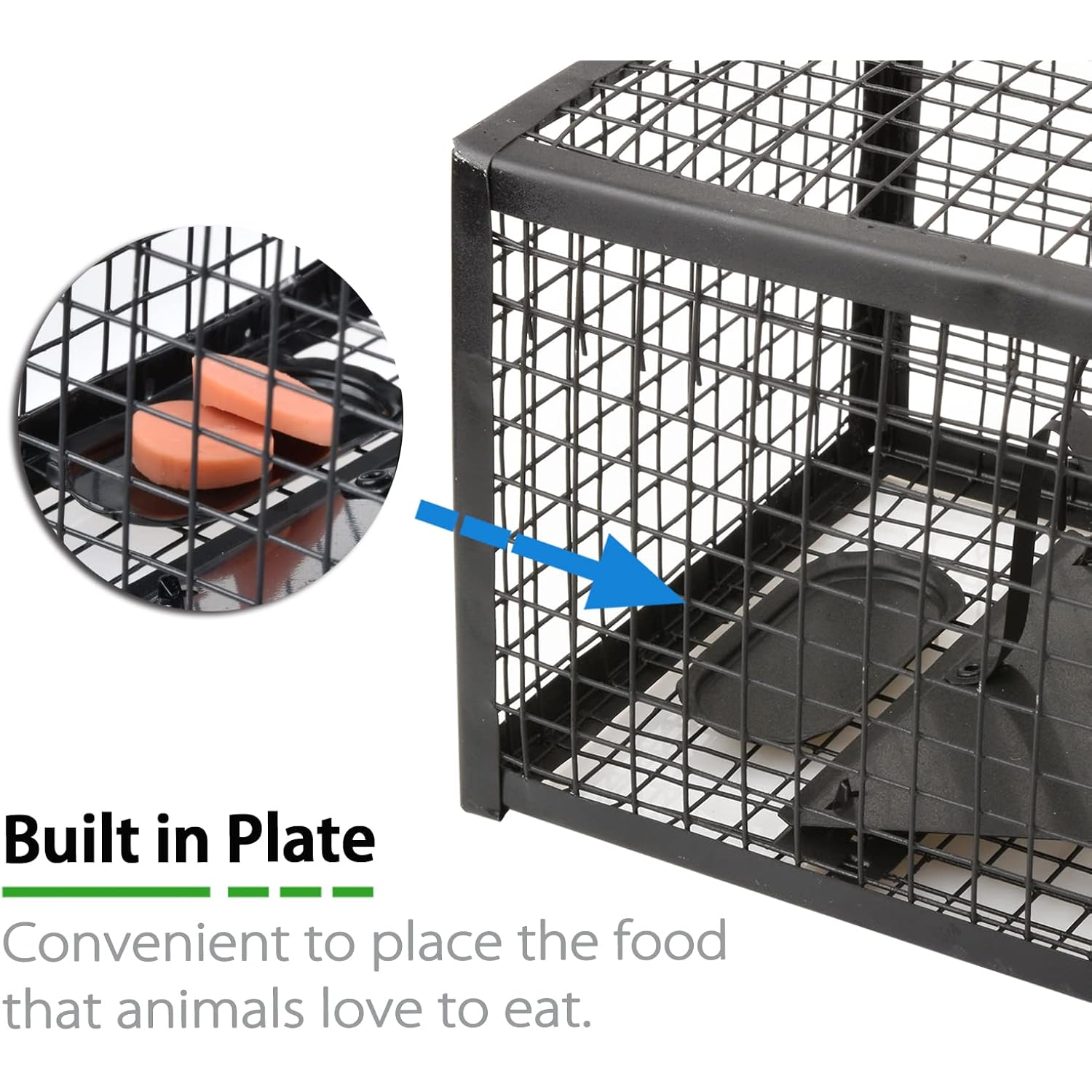 2-Pack Rat Traps Humane Live Mouse Vole Chipmunk Trap Cage For Indoors And Outdoors (Black)