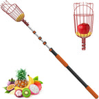 26Ft Reach Fruit Picker Pole With Basket Telescoping, Apple Picker With 5-20Ft Telescoping Pole For Apple Orange Lemon Mango Avocado Guava Fruit Picking