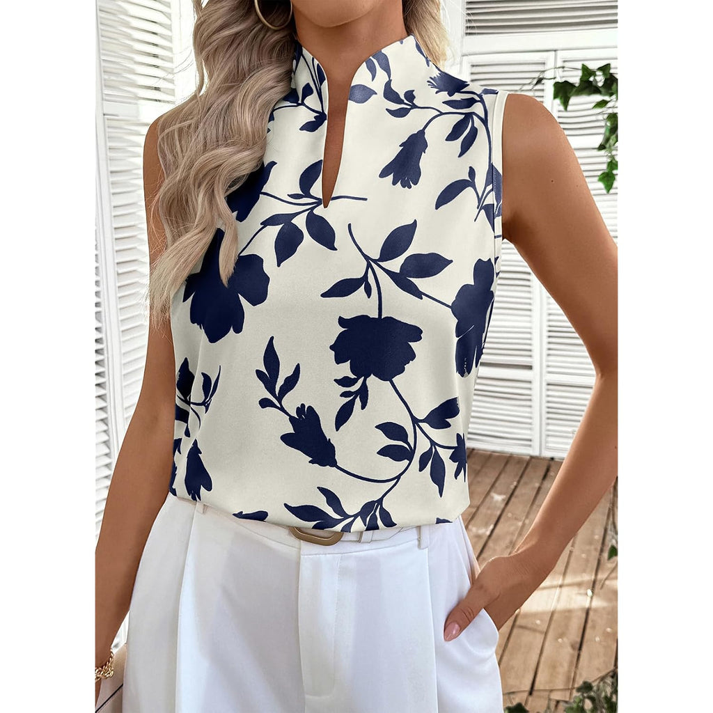 Evaless Tank Tops For Women 2026 Casual V Neck Sleeveless Summer Tops Floral Print Tank Top Spring Fashion Shirts Blouses