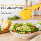 Lemon Squeezer, Effortless Manual Flat Lime Juicer Hand Press | Easy To Make Juice From Lemon, Lime, Citrus, Orange, Fruits, Folds Design For Saving Space Storage