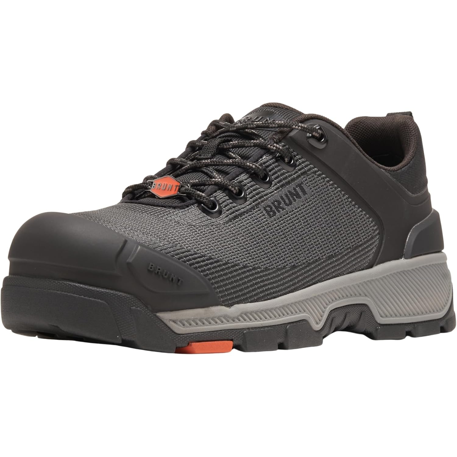 Brunt Ryng Low Top (Comp Toe) - 4" Lightweight Composite Toe Work Shoe - Eh Rated - Slip + Oil Resistant - Heat-Resistant Sole - Breathable, Flexible Fit - Adjustable