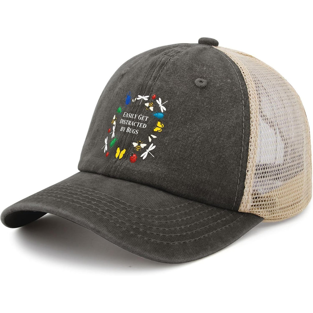 Easily Distracted By Dachshund Baseball Cap - Funny Wiener Dog Hat Dog Mom Dad Gift Easily Distracted By Bugs5
