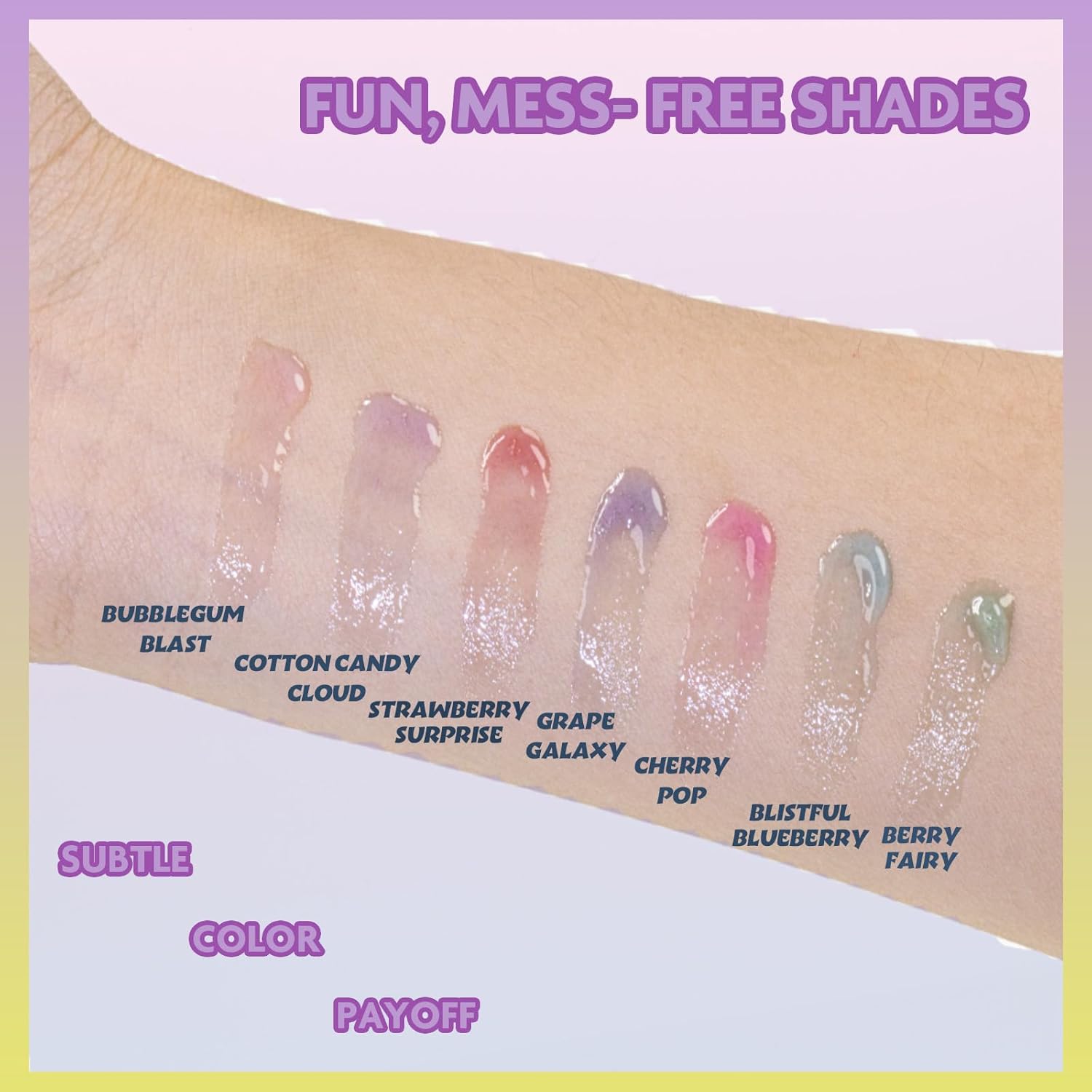 Townley Girl Encanto 7 PK Kids Lip Gloss Set | Vegan Girls Makeup for Ages 3