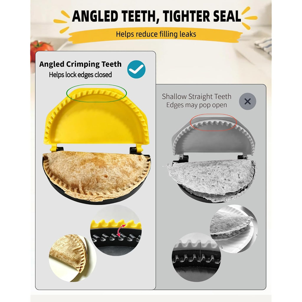 4-Size Nesting Tortilla Sealer & Crimper For Less Filling Mess | 4/6/8/10-Inch Sizes, Bpa-Free Pp; Microwave/Dishwasher Safe, 25Mm Bottom Eject Hole For Quesadillas, Burritos, Dumplings