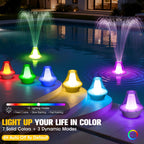 2026 Pool Fountain With Remote,Rechargeable Floating Pool Fountains With 10 Light Show,Pool Water Fountain Pump With Anchor,3 Spray Modes Swimming Pool Fountains For Inground Above Ground Pool