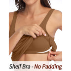 Women's Cotton Tank Top with Shelf Bra Adjustable Wider Strap Camisole Basic Cami Tanks