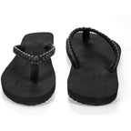 Womens Slim Braided Comfortable Flip Flops Summer Beach Thong Sandals Arch Support Non Slip