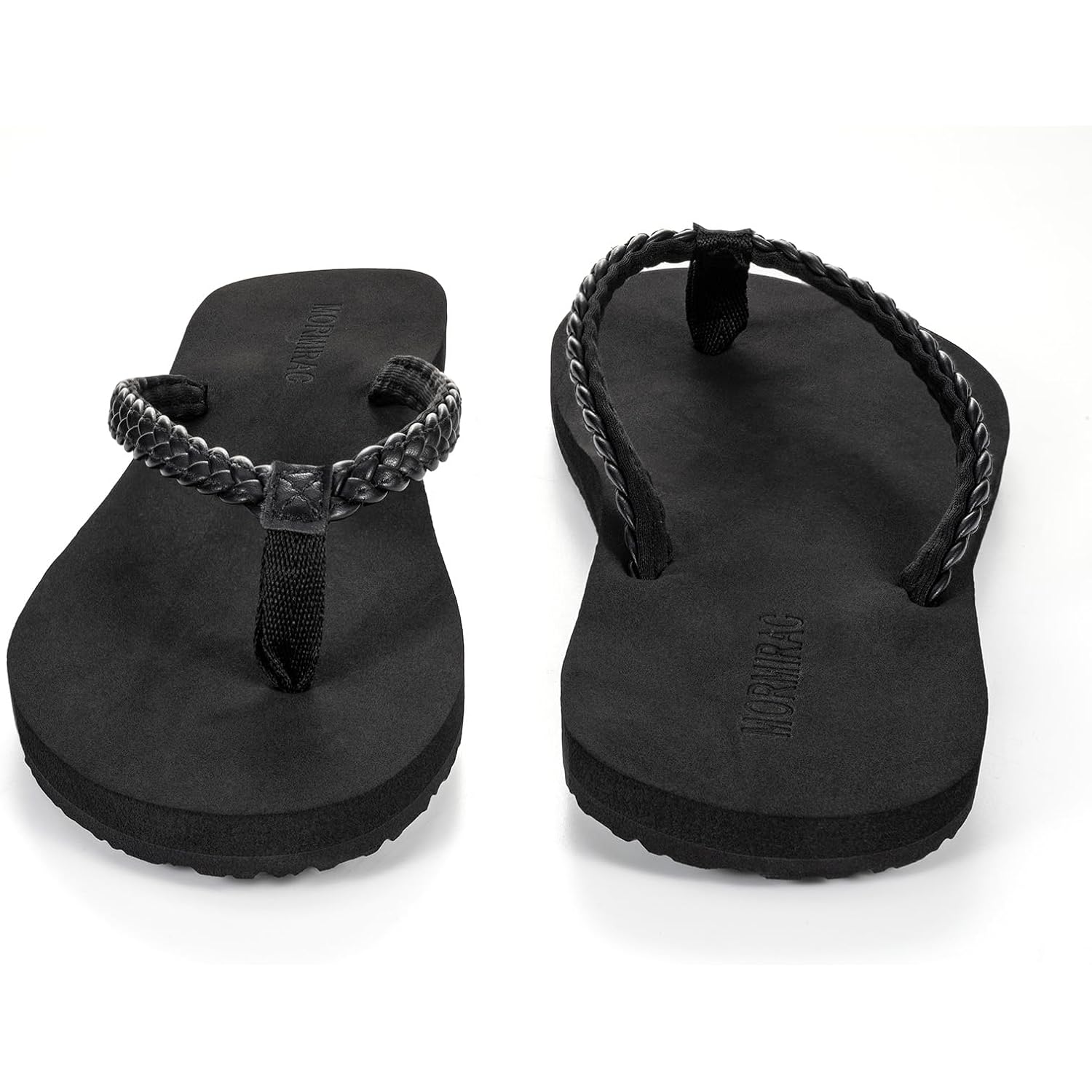 Womens Slim Braided Comfortable Flip Flops Summer Beach Thong Sandals Arch Support Non Slip