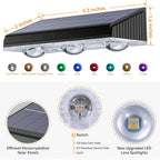 Solar Fence Lights Outdoor 10 Pack, Upgraded Brightness 3X Led Lens Fence Lights Solar Powered, 9 Fixed Colors & Rgb Lights, Ip65 Waterproof Solar Lights For Outside Backyard/Railing/Step/Patio