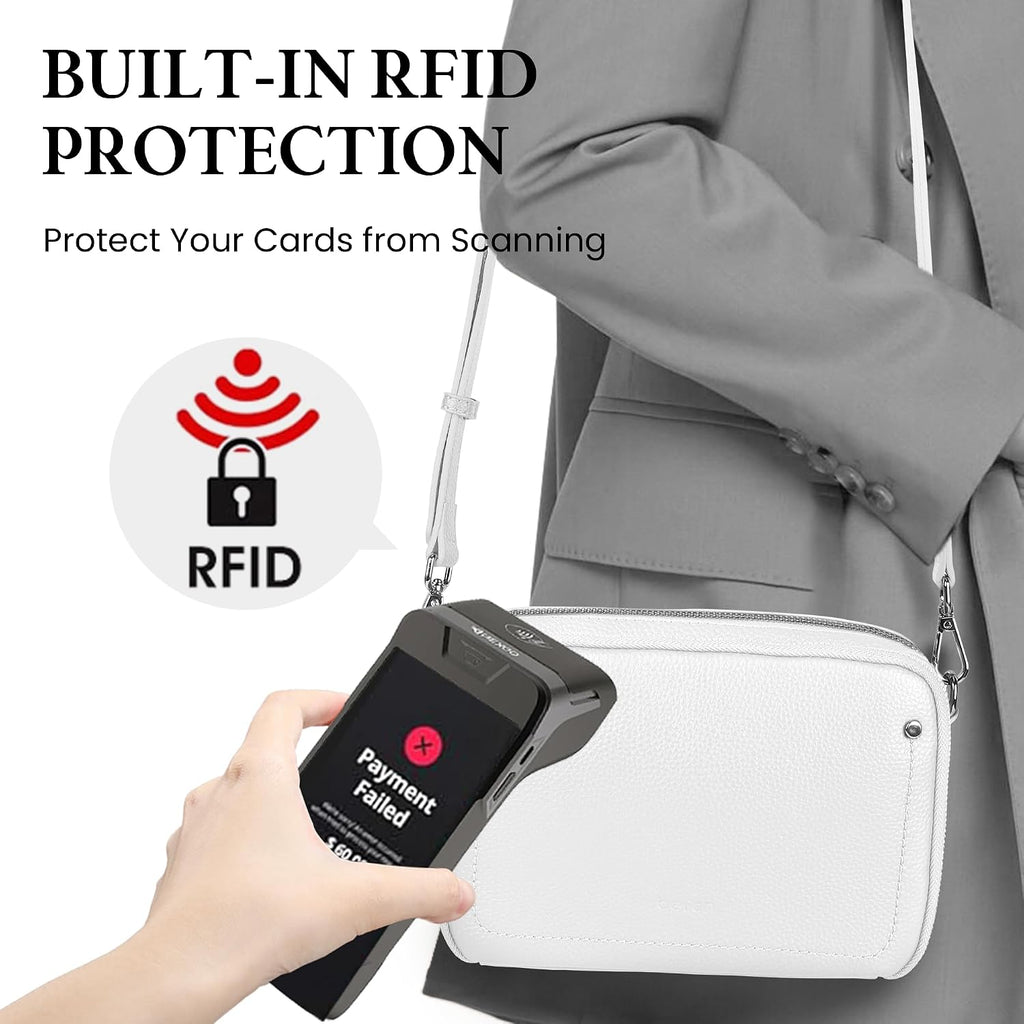 Befen Genuine Leather Crossbody Bags For Women, Purses With Built In Rfid Wallet Woman Camera Shoulder Bag Handbags | Genuine Leather