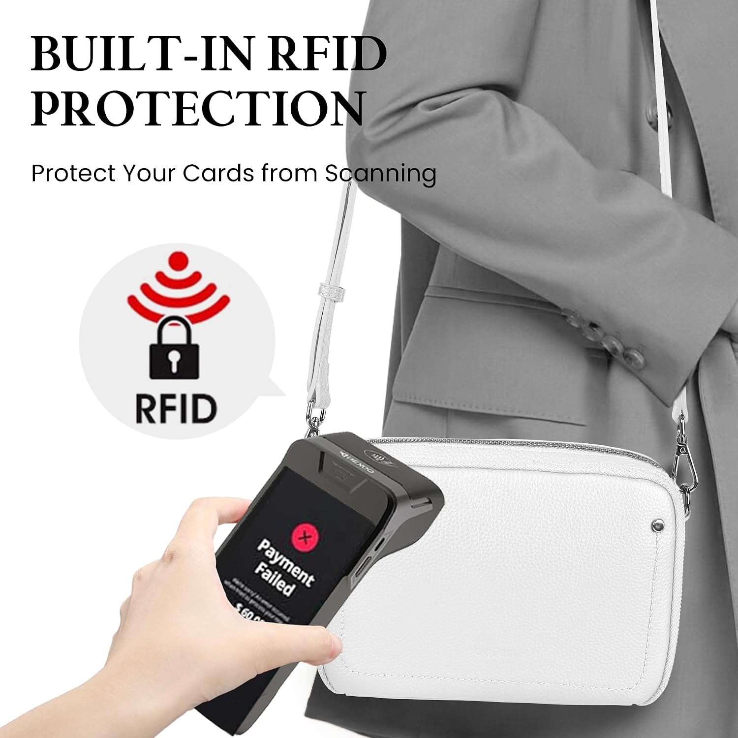 Befen Genuine Leather Crossbody Bags For Women, Purses With Built In Rfid Wallet Woman Camera Shoulder Bag Handbags | Genuine Leather