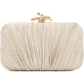 Freie Liebe Clutch Purses for Women Evening Bag Pleated Clutch Bag with Chain for Wedding Party | with Chain, for Wedding Party