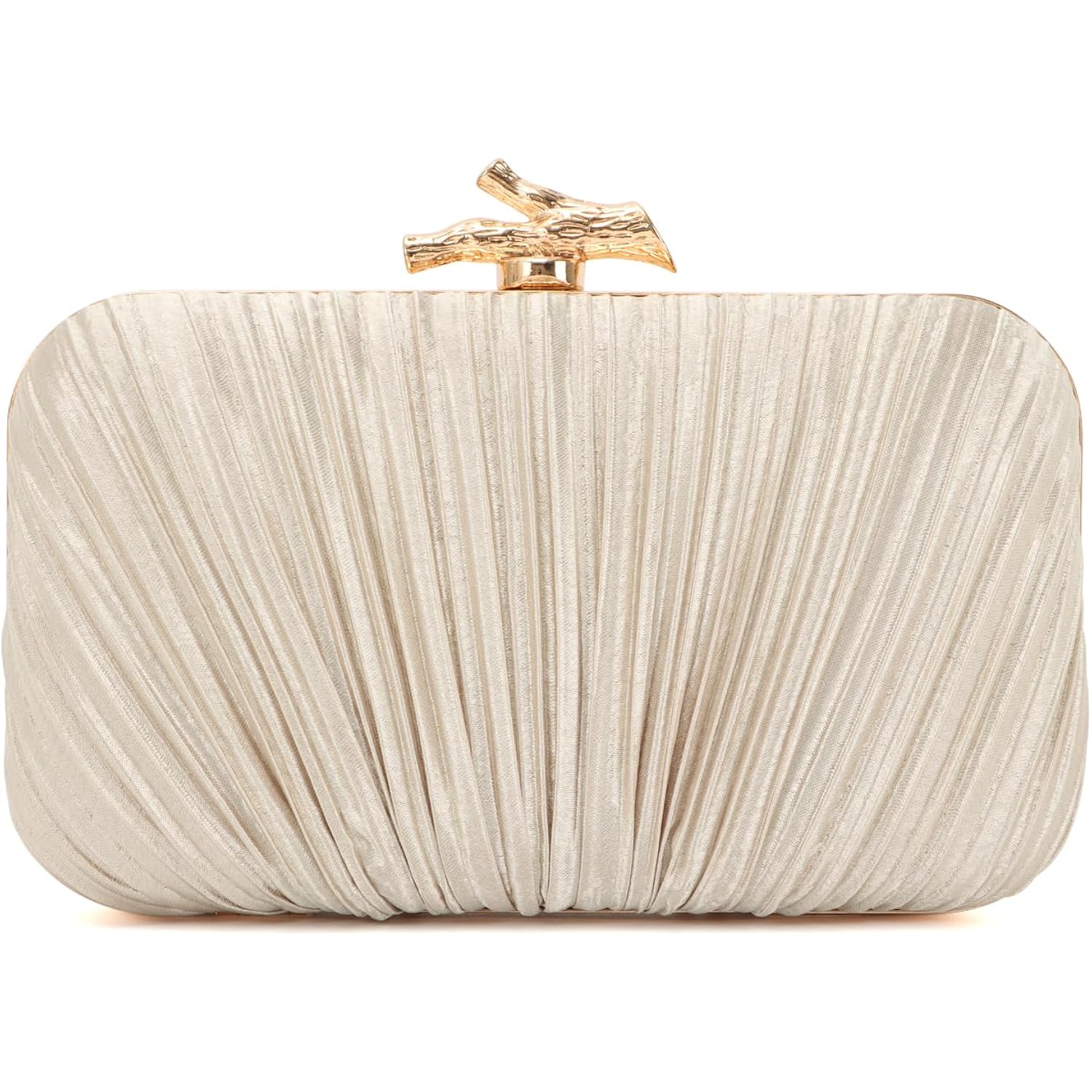 Freie Liebe Clutch Purses for Women Evening Bag Pleated Clutch Bag with Chain for Wedding Party | with Chain, for Wedding Party