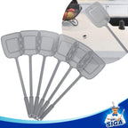 Mr.Siga Heavy Duty Long Handle Fly Swatter, Gray, 6 Pack | Fly Swatter For Indoors, Manual Fly Killer, Bug Swatter