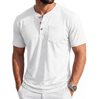 Magcomsen Men'S Henley Short Sleeve Shirt Cotton Lightweight Tee Shirts Casual Summer Basic Tees With Pocket