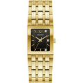 Bulova Marc Anthony Ladies Modern Quadra Diamond Gold Stainless Steel Watch,Black Dial, Style:97P167
