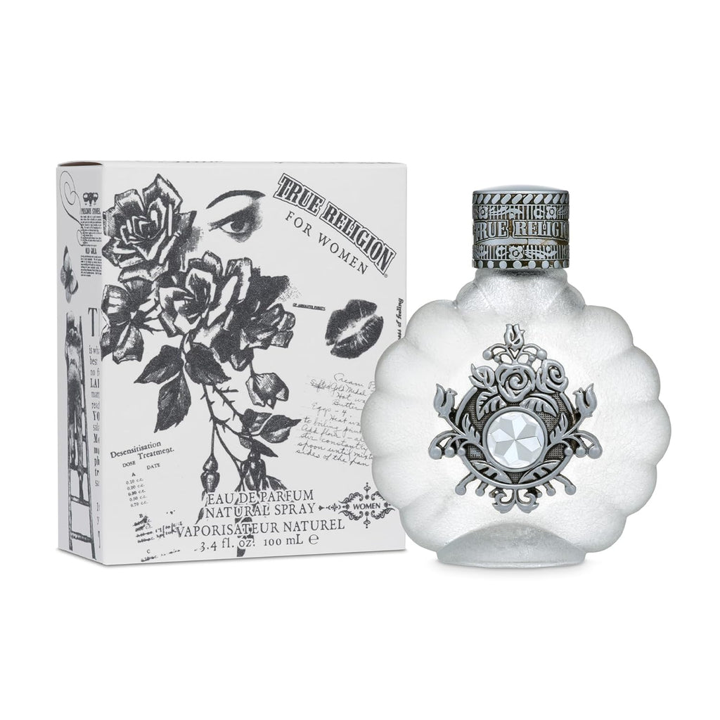 True Religion Eau De Parfum Spray for Women - Perfume for Women, Fruity & Floral Fragrance, EDT, Designer Scent for Her, Long Lasting - 3.4 fl oz (100 mL)