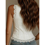 Vest For Women Western Tops Country Concert Sleeveless V Neck Button Down Leather Vest Women Trendy 2026