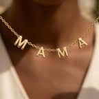 Eaciy Mama Necklaces for Women, Mother's Day Gifts for Mom, 14K Gold Plated Dainty Necklace Non Tarnish Jewelry, Gifts for New Mom