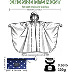 Hooded Rain Ponchos For Adult - Rain Coat And Rain Jacket With Waterproof Pocket And Zipper