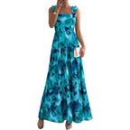 Btfbm Dresses For Women Summer 2026 Formal Sleeveless Smocked Floral Long Wedding Guest Dress Party Spring