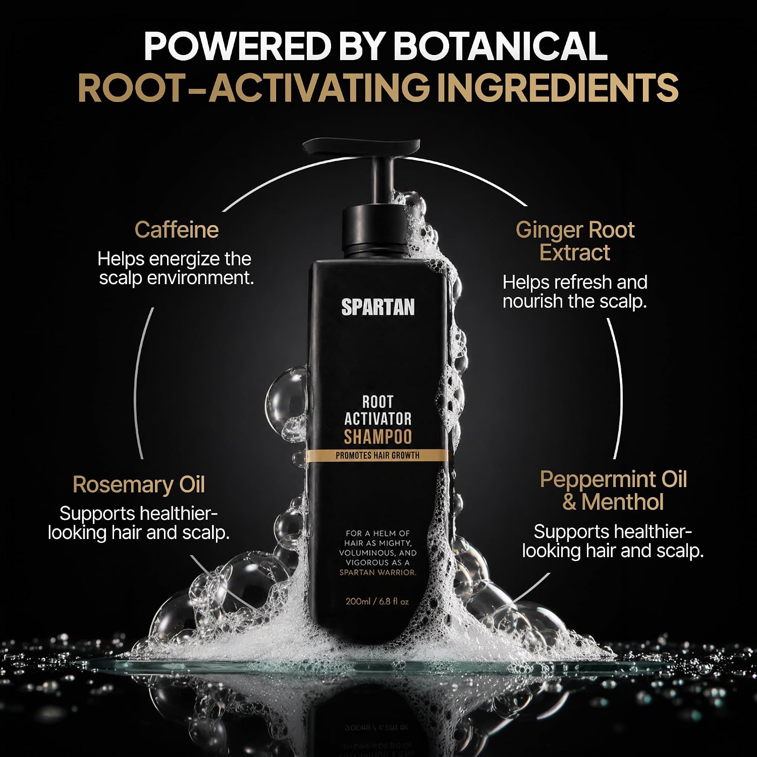 Spartan™ Root Activator Shampoo For Men - Hair Growth Shampoo For Hair Loss And Thinning Hair